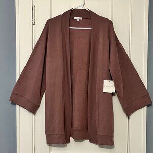 Beyond Yoga open cardigan in mauve NWT size medium wide sleeve cozy comfort